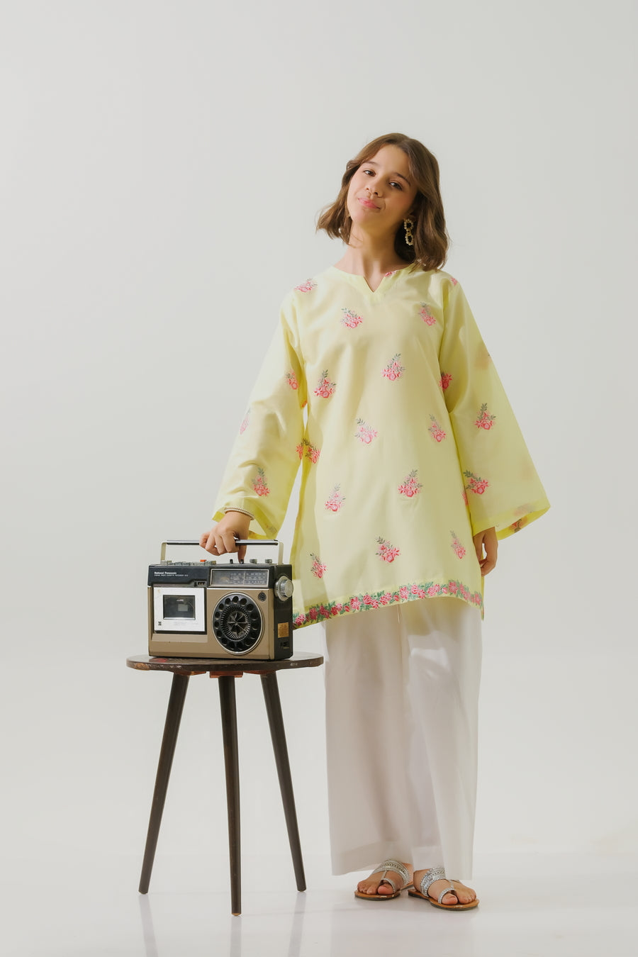 Sunshine Daisy - 1pc - Embroidered - Lawn/Cotton - 2pcs-ready-to-wear - Sprinkles Pakistan
