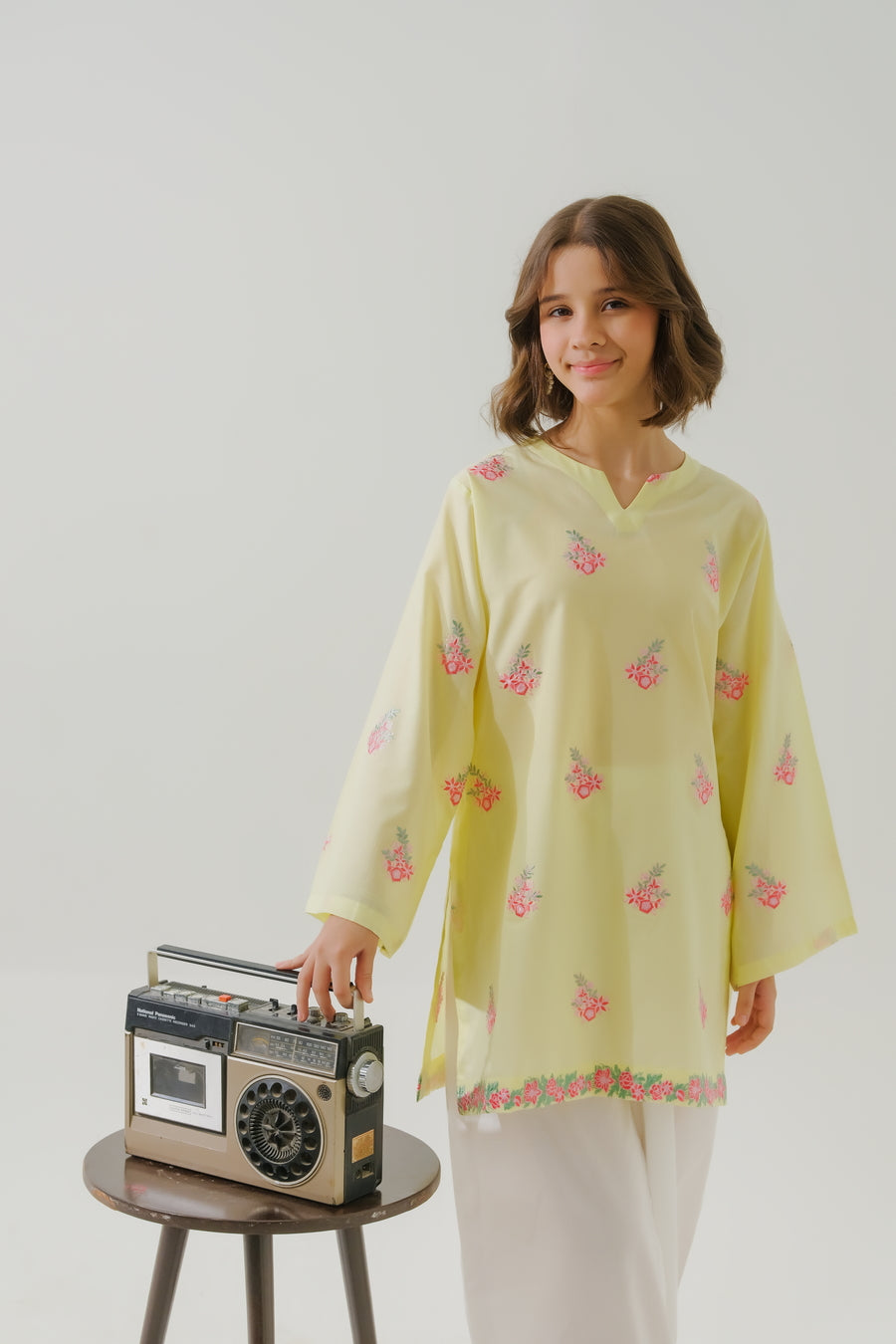 Sunshine Daisy - 1pc - Embroidered - Lawn/Cotton - 2pcs-ready-to-wear - Sprinkles Pakistan