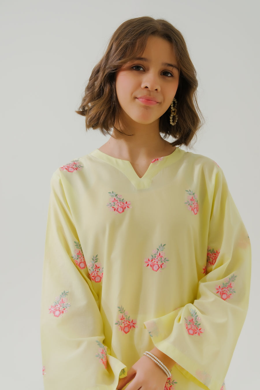 Sunshine Daisy - 1pc - Embroidered - Lawn/Cotton - 2pcs-ready-to-wear - Sprinkles Pakistan