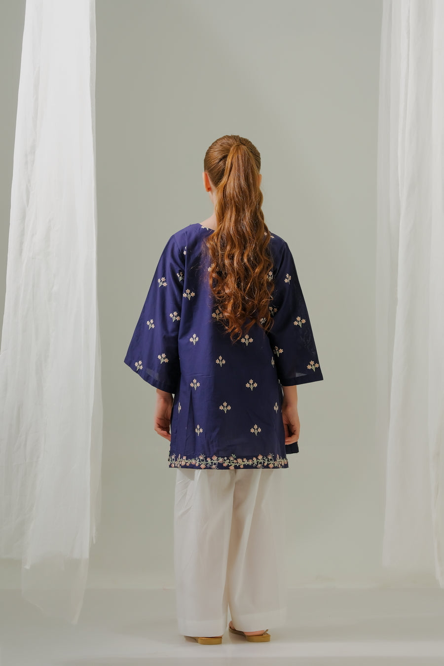 Midnight Blooms - 1pc - Embroidered - Lawn/Cotton - 2pcs-ready-to-wear - Sprinkles Pakistan