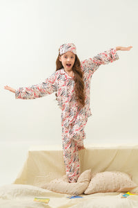 Blush Bookworm - Night Suit - 2pcs - Extra Soft Linen - Sprinkles Pakistan