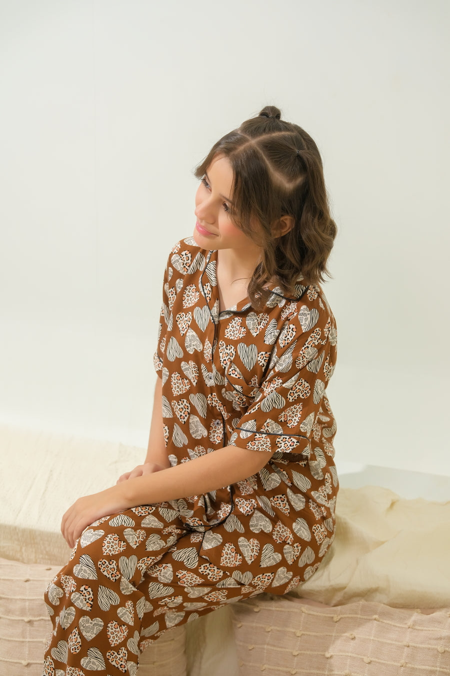 Cozy Heartbeat - Night Suit - 2pcs