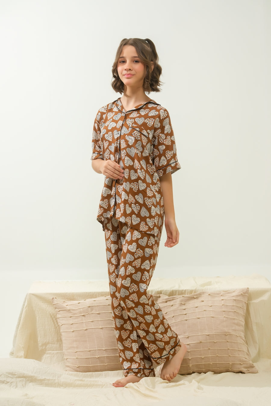Cozy Heartbeat - Night Suit - 2pcs