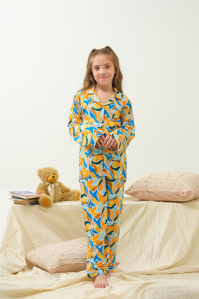 Muted Tropical Fleur - Night Suit - 2pcs