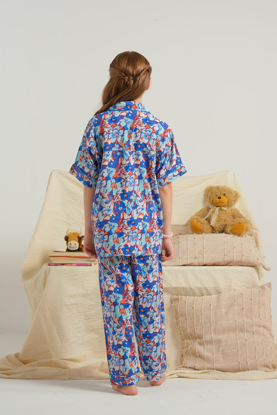 Blue Blossom Trail - Night Suit - 2pcs