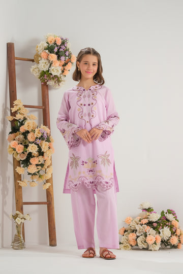 Blush Paisley Charm - 2pcs - Embroidered