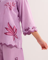 Lavender Bloom Charm - 2pcs - Embroidered - Lawn/Cotton - 2pcs-ready-to-wear - Sprinkles Pakistan