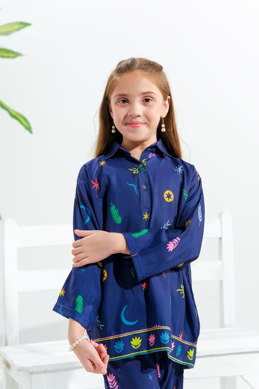 Galaxy Scribbles - 2pcs - Poly Cambric - 2pcs-ready-to-wear - Sprinkles Pakistan