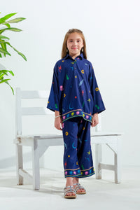 Galaxy Scribbles - 2pcs - Poly Cambric - 2pcs-ready-to-wear - Sprinkles Pakistan