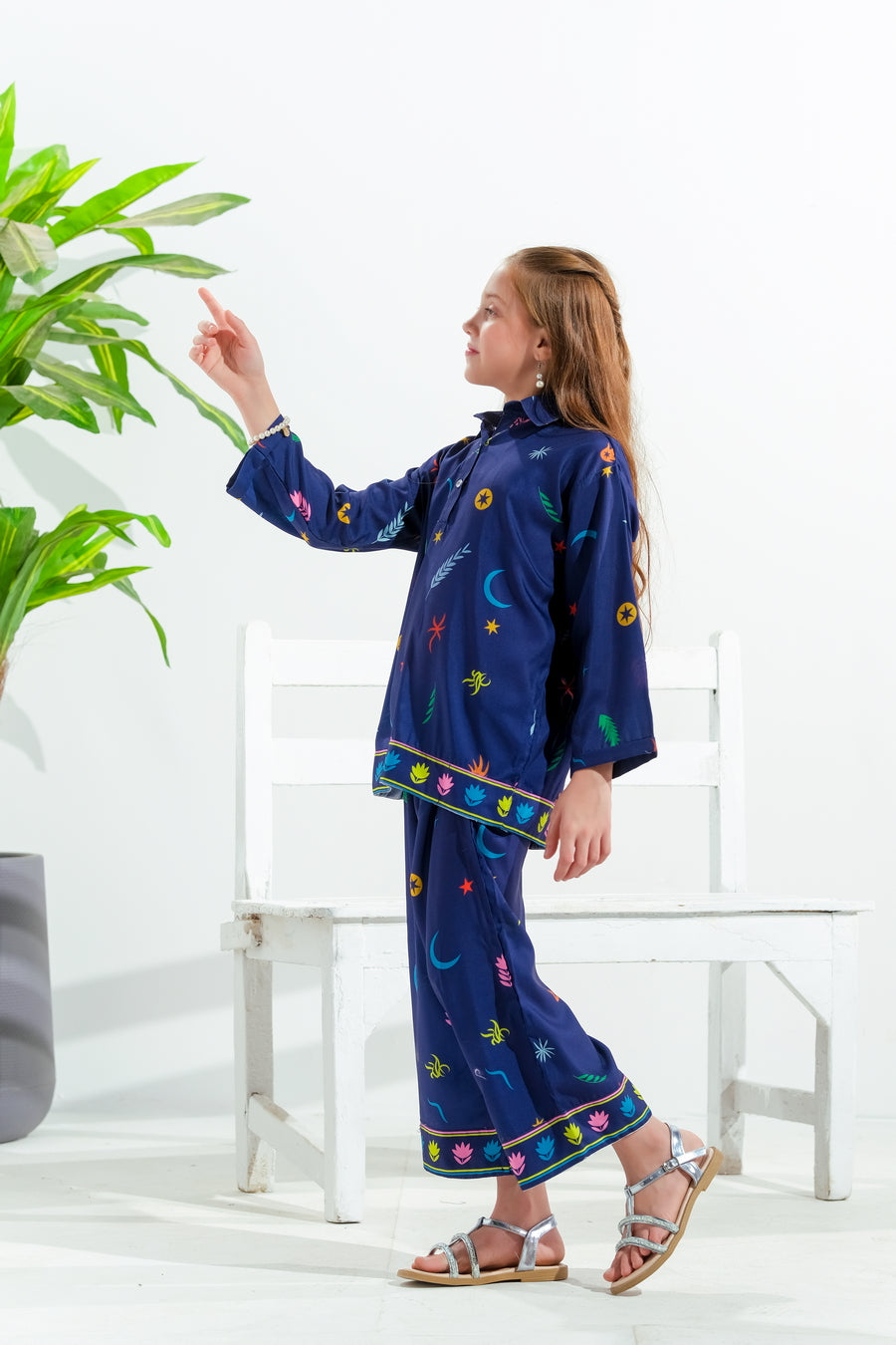 Galaxy Scribbles - 2pcs - Poly Cambric - 2pcs-ready-to-wear - Sprinkles Pakistan