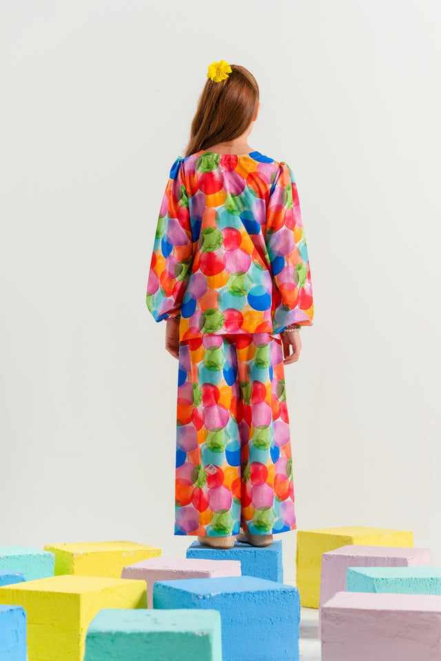 Rainbow Orbit - 2pcs - Poly Cambric - 2pcs-ready-to-wear - Sprinkles Pakistan