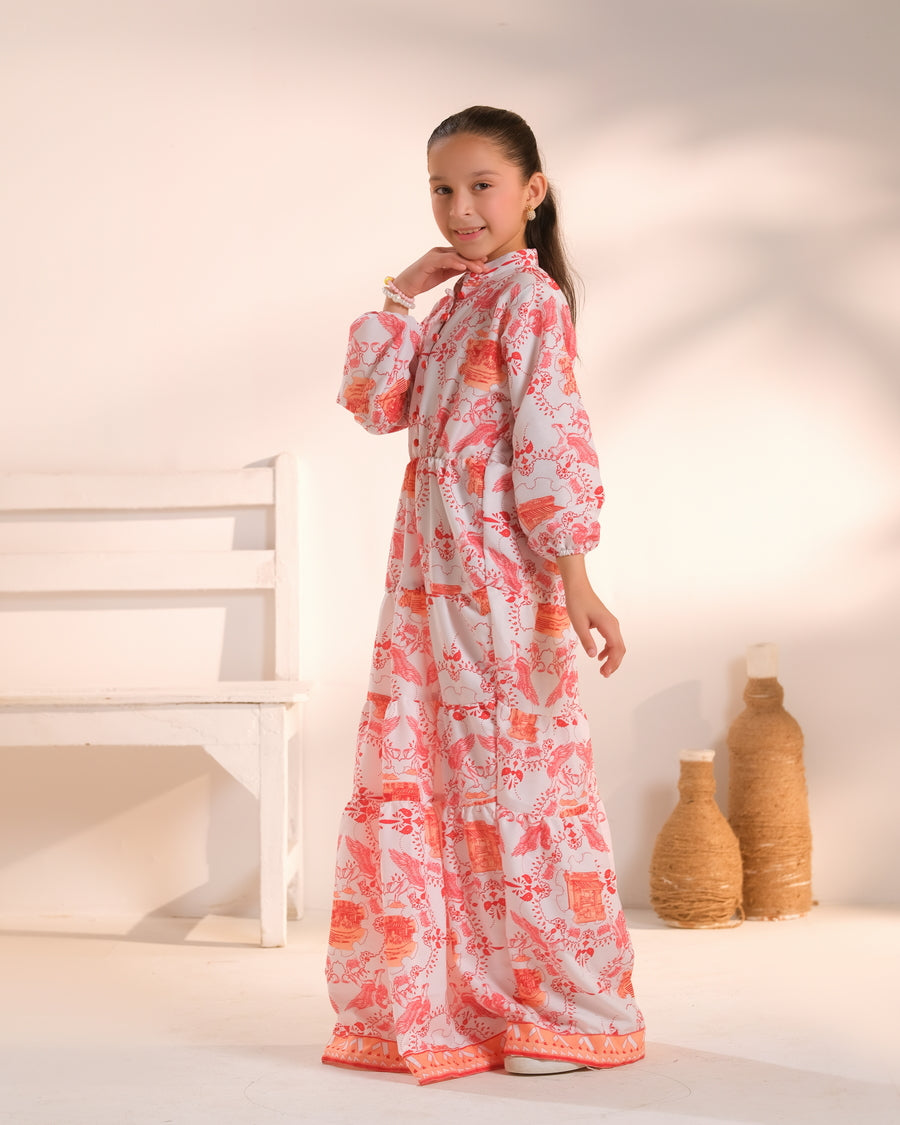 Voyage Emblem - 1pc - Poly Cambric - tunics-kids - Sprinkles Pakistan