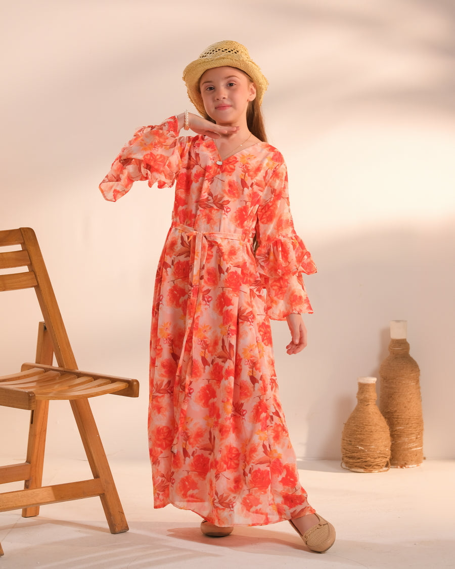 Amber Meadow - 1pc - Chiffon - tunics-kids - Sprinkles Pakistan