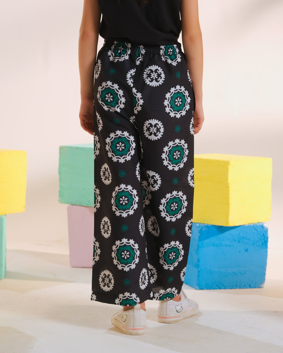 Midnight Bloom - Trouser - Lawn - bottoms, pants - Sprinkles Pakistan