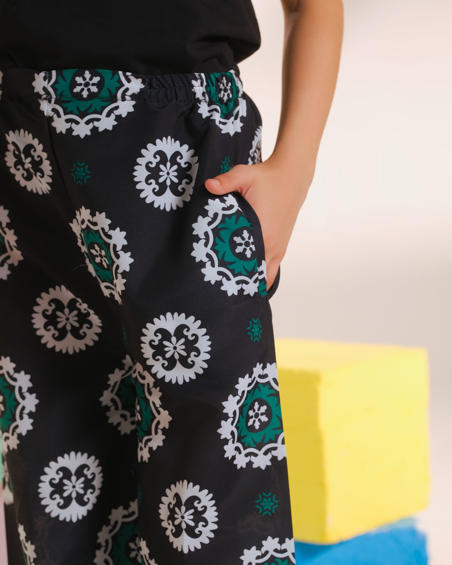 Midnight Bloom - Trouser - Lawn - bottoms, pants - Sprinkles Pakistan
