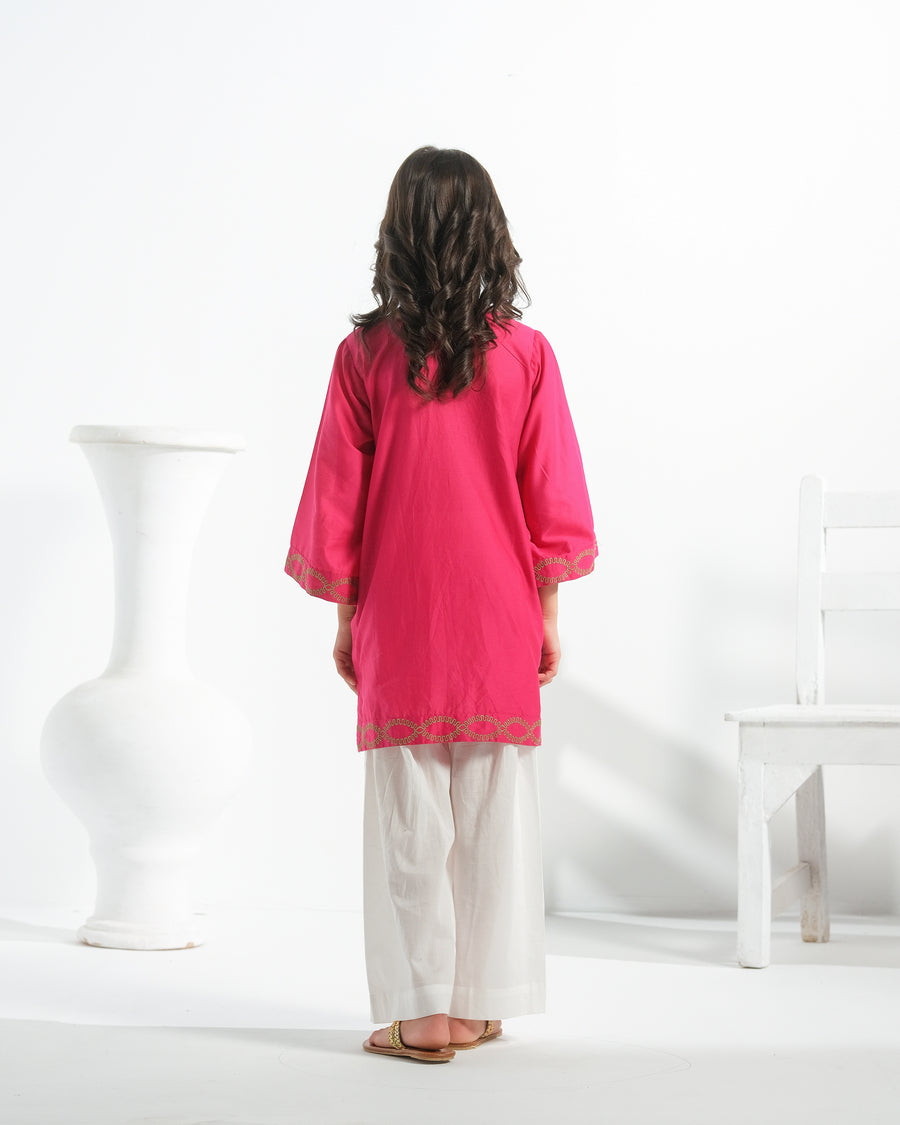 Rosy Radiance - 1pc - Embroidered