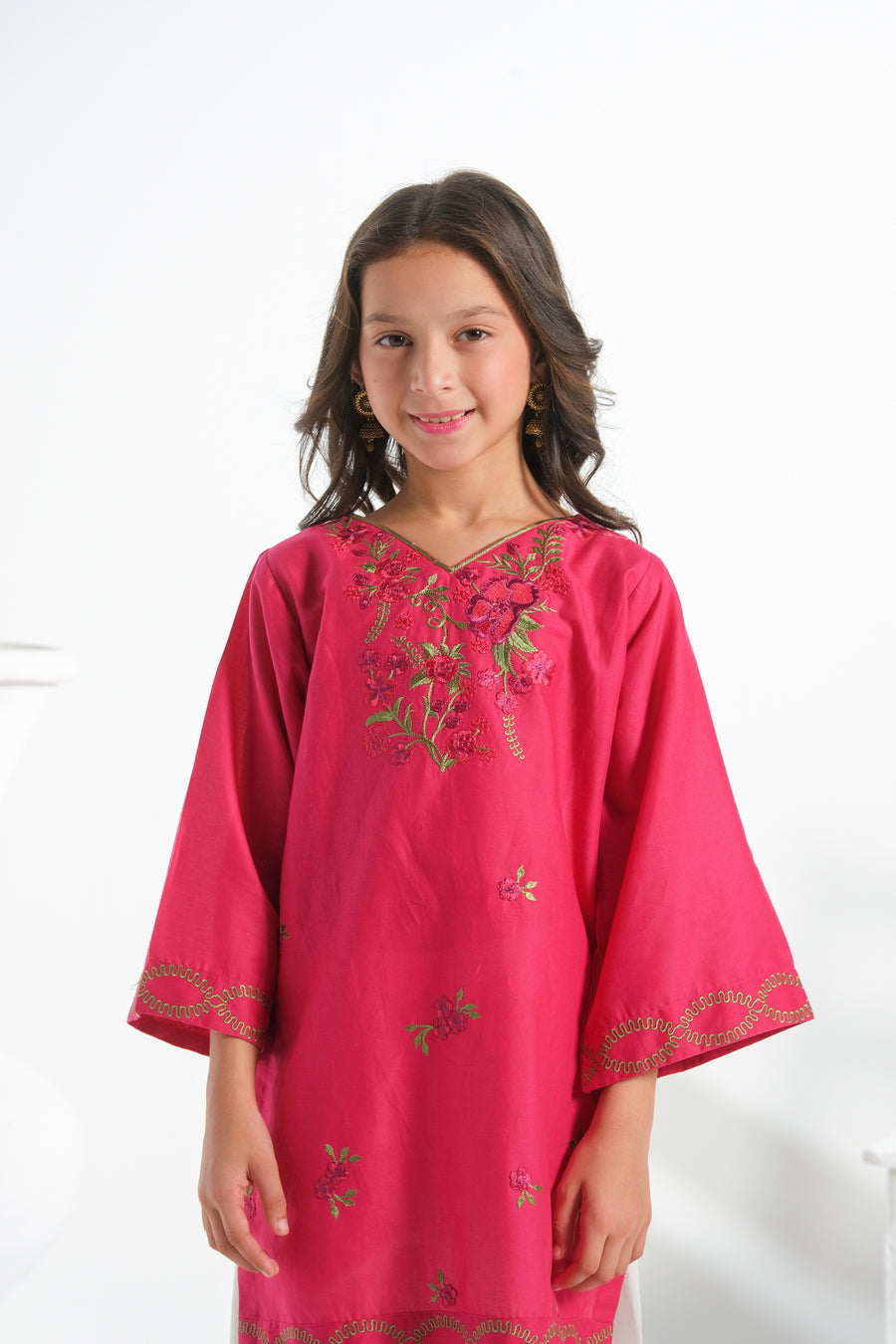 Rosy Radiance - 1pc - Embroidered