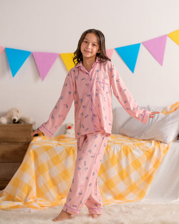 Serenity Sleep Pink - Night Suit - 2pcs