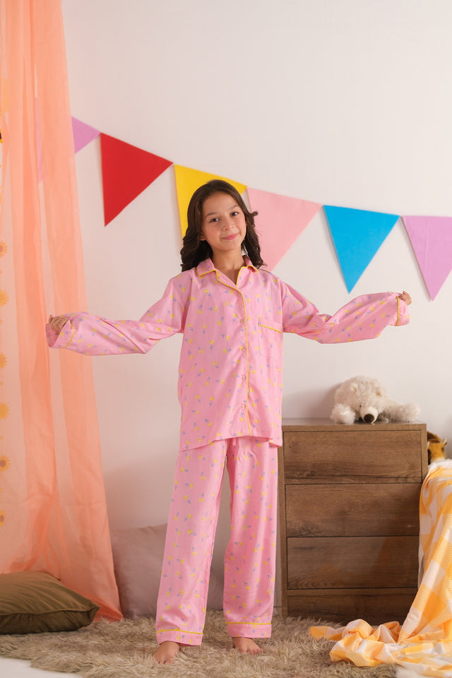 Sweet Slumber Pink - Night Suit - 2pcs