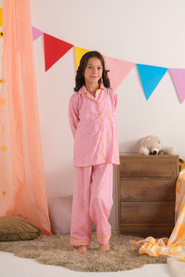 Sweet Slumber Pink - Night Suit - 2pcs