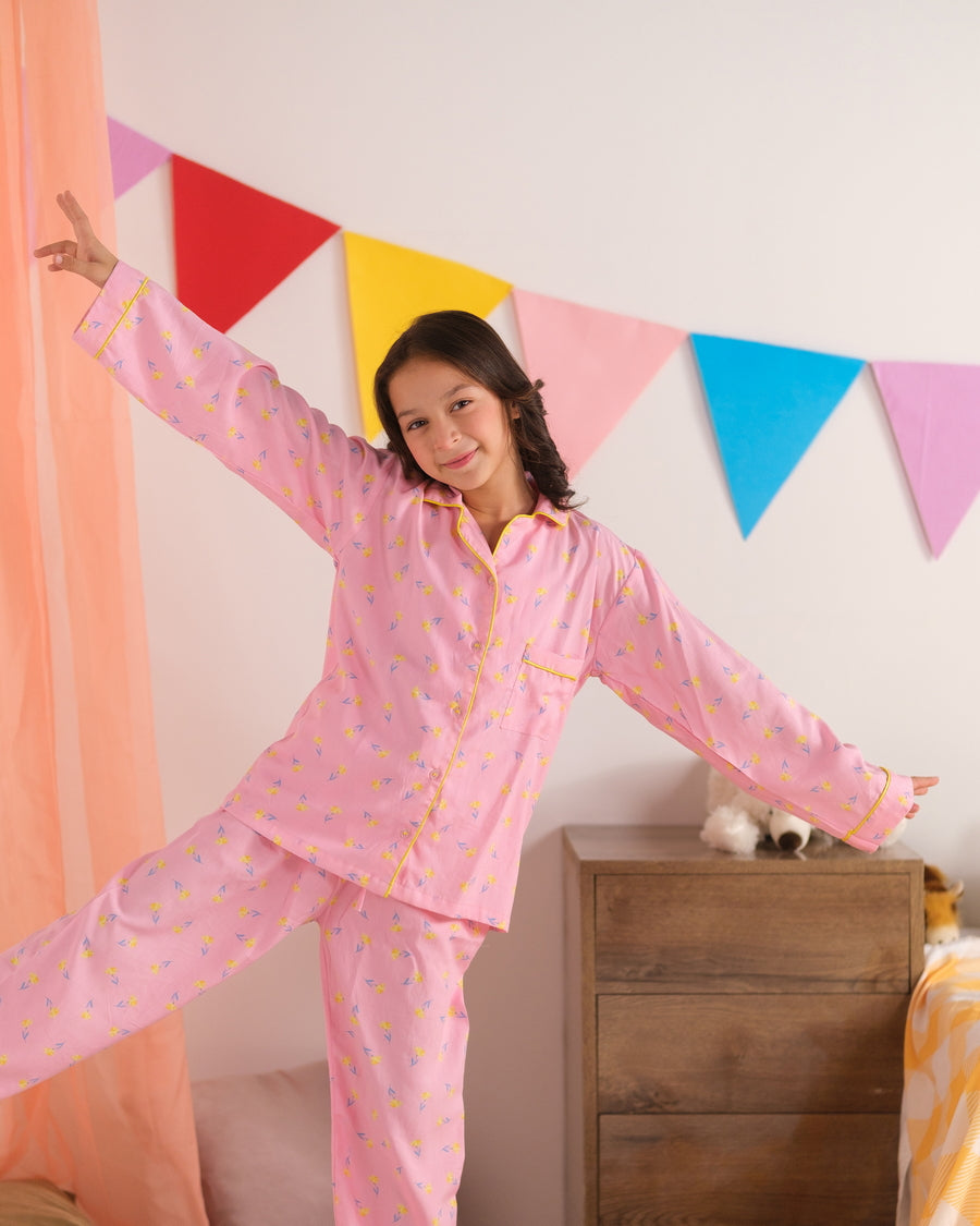 Sweet Slumber Pink - Night Suit - 2pcs
