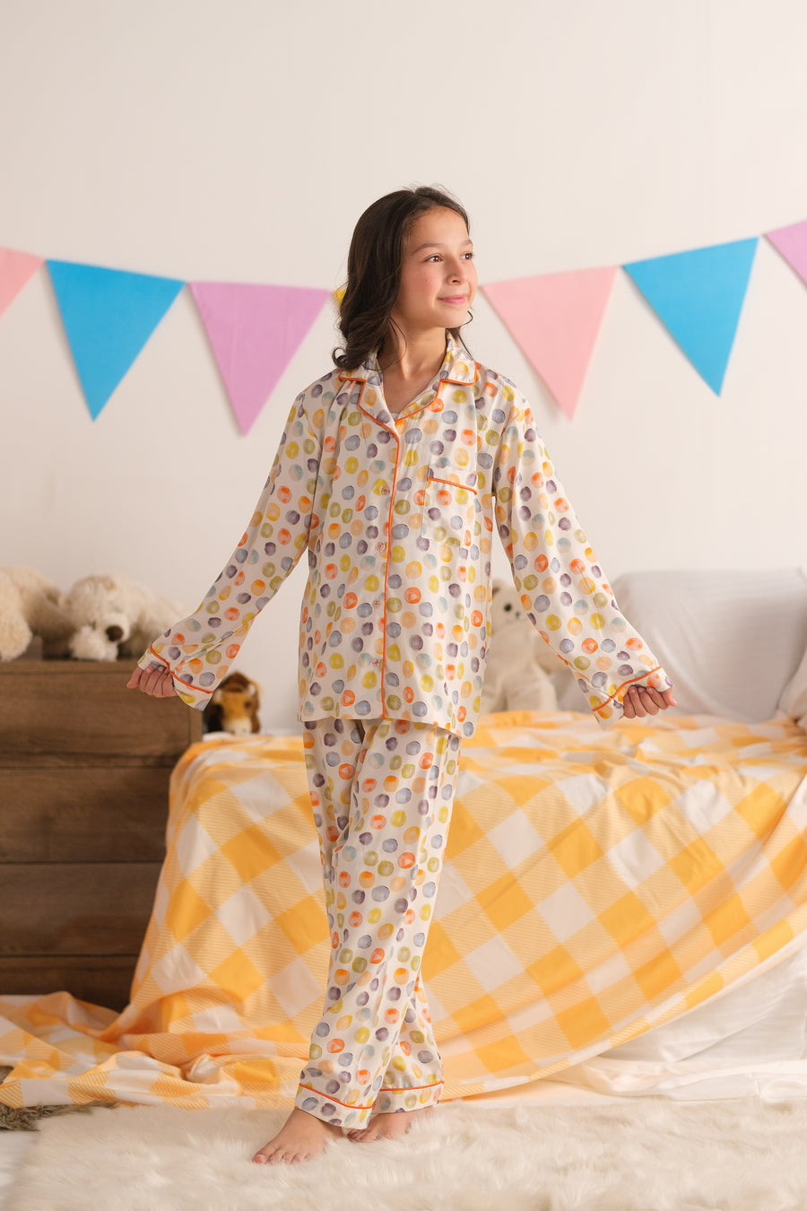 Rainbow Dot Dream - Night Suit - 2pcs