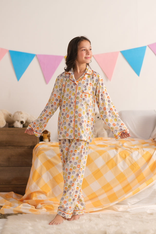 Rainbow Dot Dream - Night Suit - 2pcs