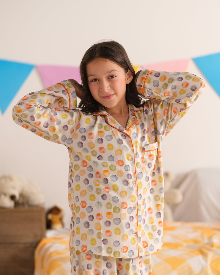 Rainbow Dot Dream - Night Suit - 2pcs