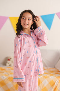 Starry Goodnight - Night Suit - 2pcs - Linen - Sprinkles Pakistan