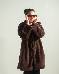 Cocoa Drift - Long Coat - Faux Fur - coat-jacket, kids, kids-winter, western - Sprinkles Pakistan