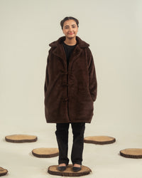 Cocoa Drift - Long Coat - Faux Fur - coat-jacket, kids, kids-winter, western - Sprinkles Pakistan