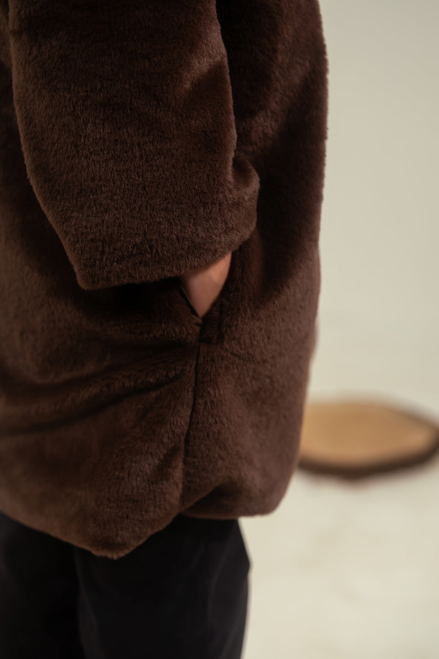 Cocoa Drift - Long Coat - Faux Fur - coat-jacket, kids, kids-winter, western - Sprinkles Pakistan
