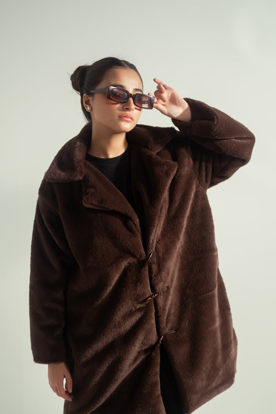 Cocoa Drift - Long Coat - Faux Fur - coat-jacket, kids, kids-winter, western - Sprinkles Pakistan