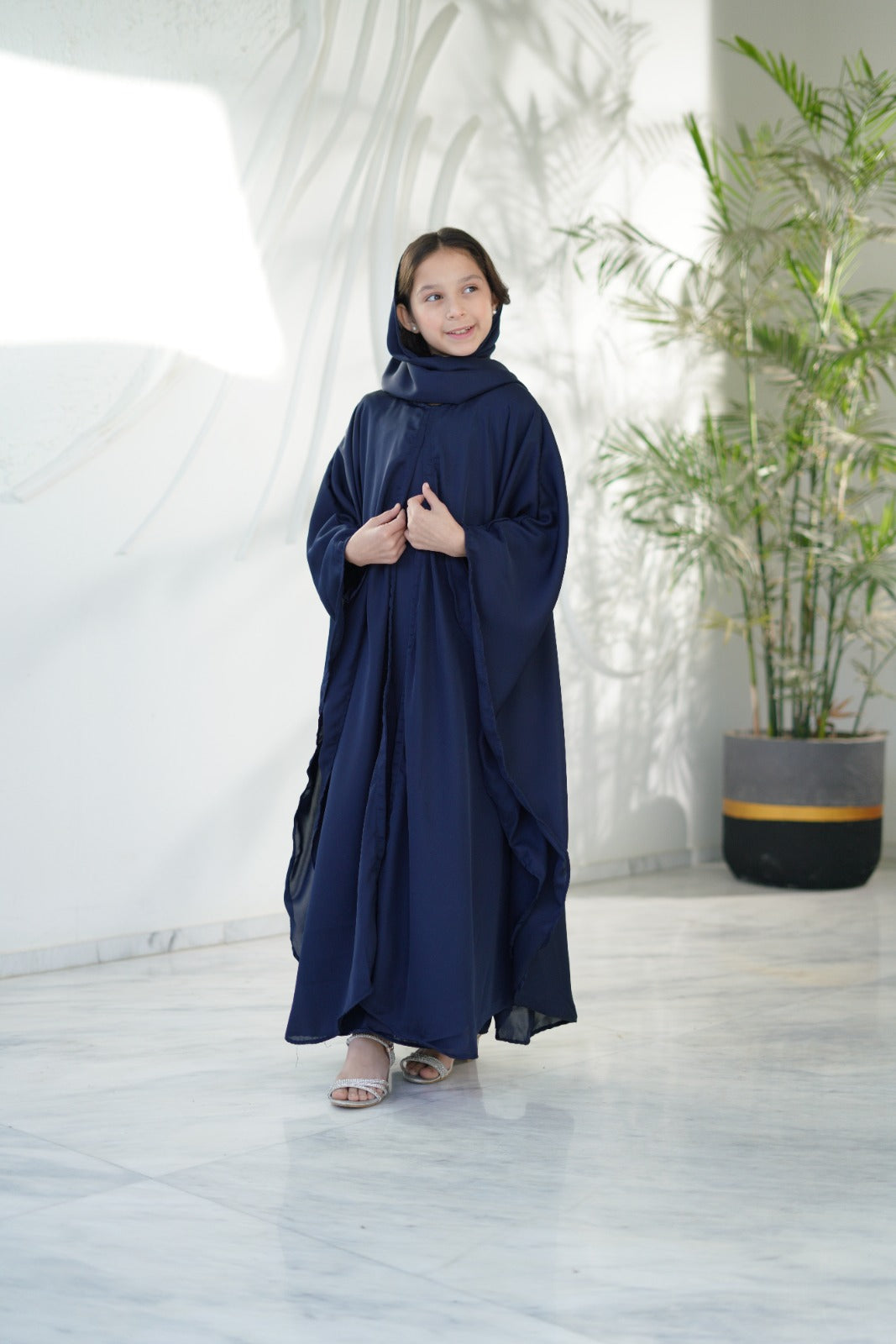 Midnight Drape Abaya with Stole