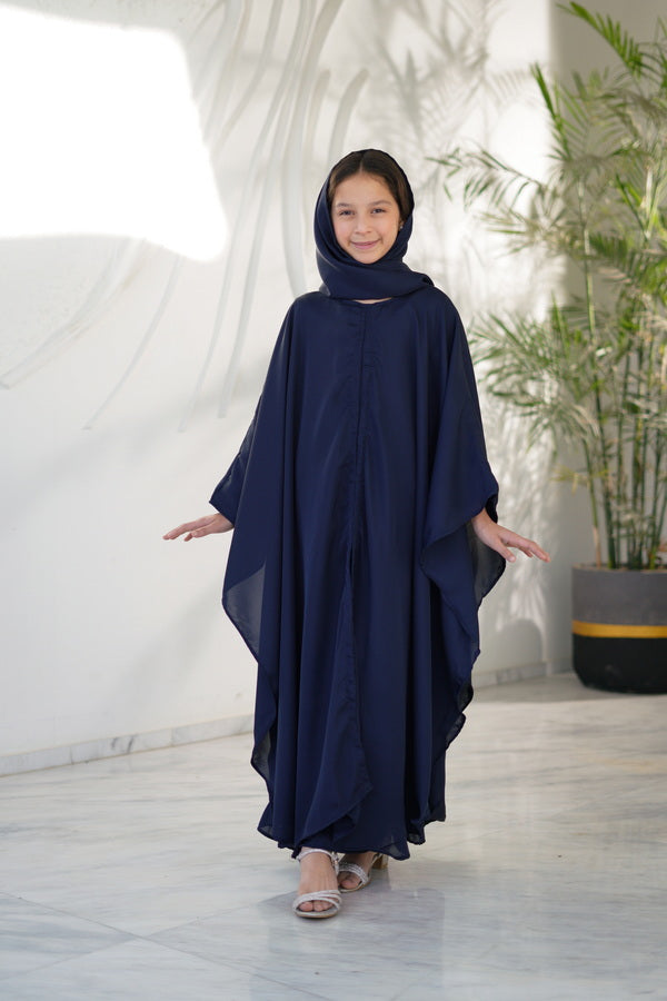 Midnight Drape Abaya with Stole