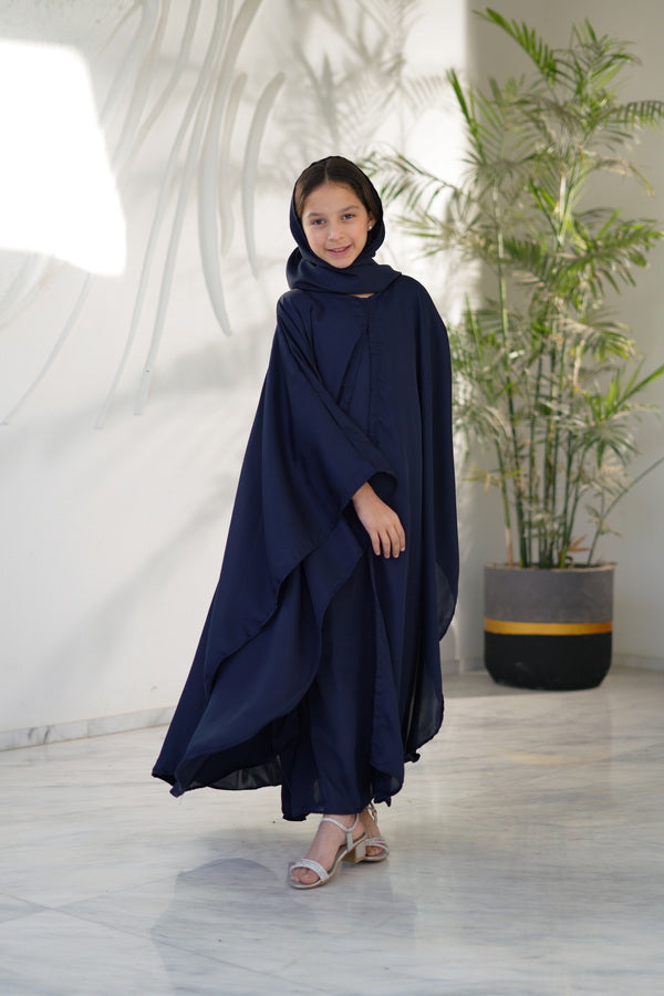 Midnight Drape Abaya with Stole