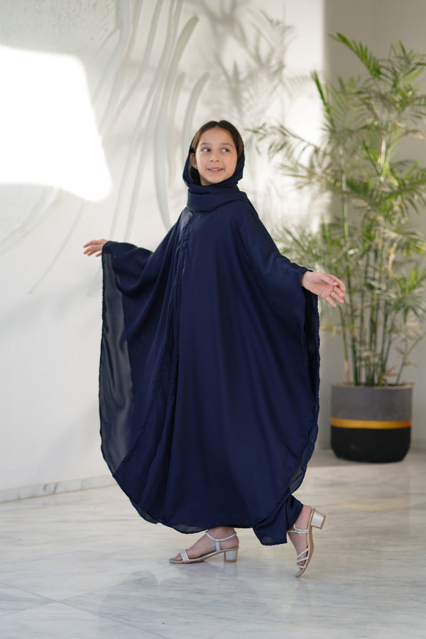 Midnight Drape Abaya with Stole