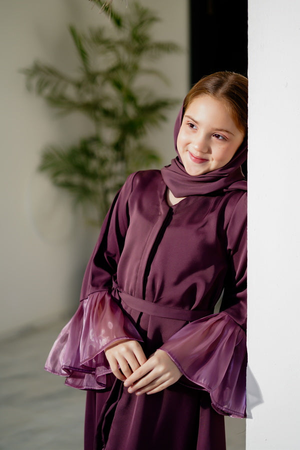 Muted Mauve Abaya with Stole