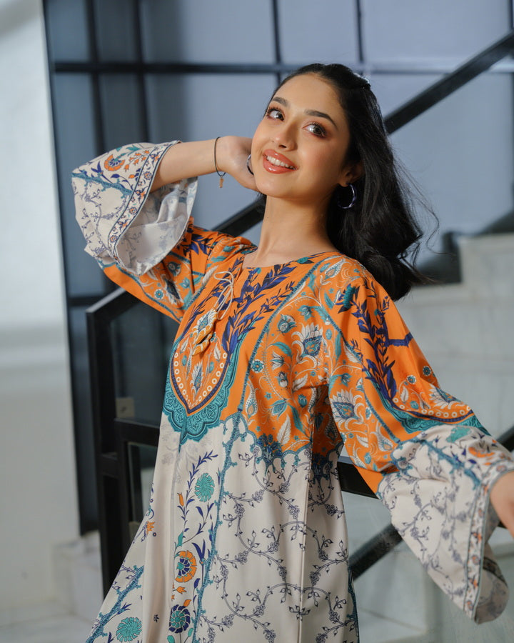 Celeste Pleated - 1pc - Dull Crepe - Sprinkles Pakistan