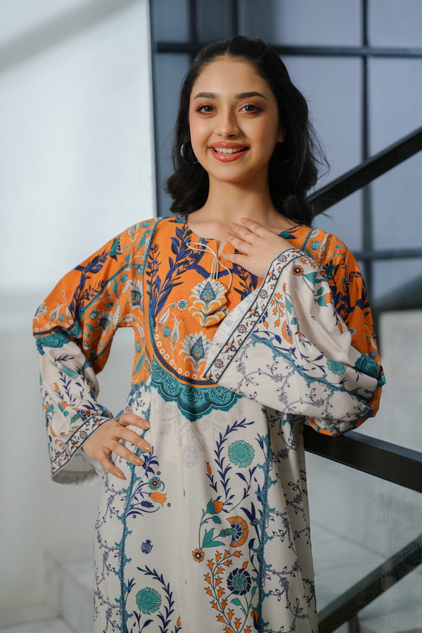 Celeste Pleated - 1pc - Dull Crepe - Sprinkles Pakistan