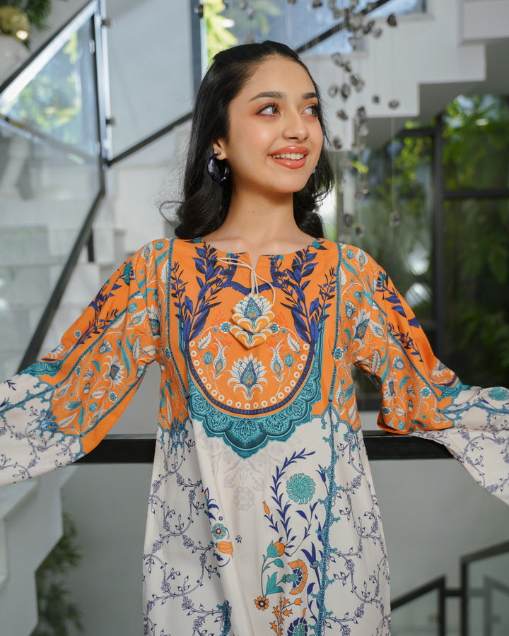 Celeste Pleated - 1pc - Dull Crepe - Sprinkles Pakistan