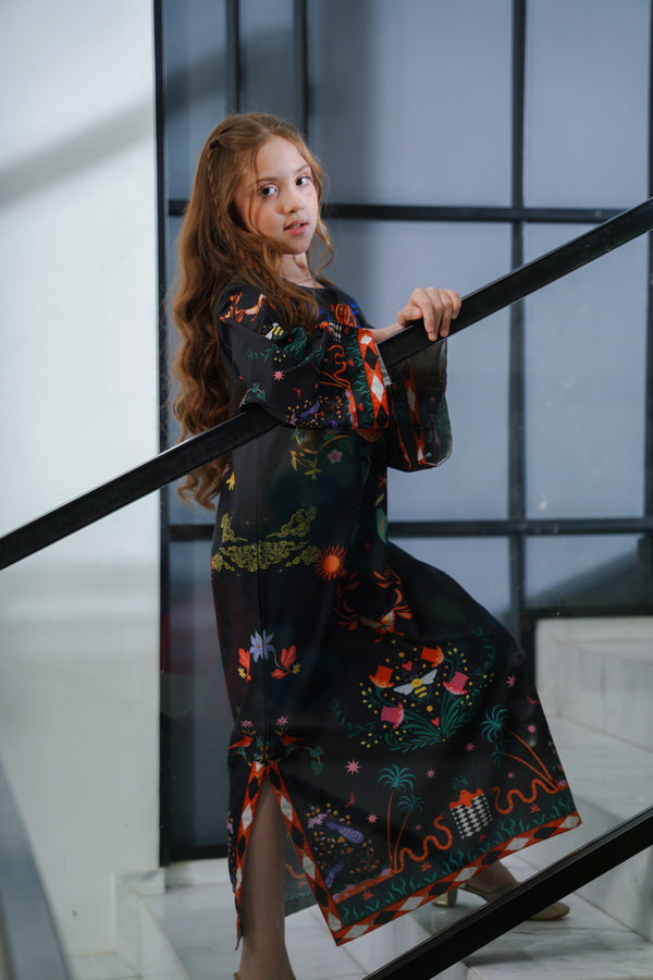 Mystic Brushstroke - 1pc - Dull Crepe - Sprinkles Pakistan