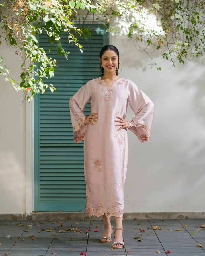 Faye Boxy Vine - 1pc - Embroidered - Charmeuse Silk - Festive - Sprinkles Pakistan