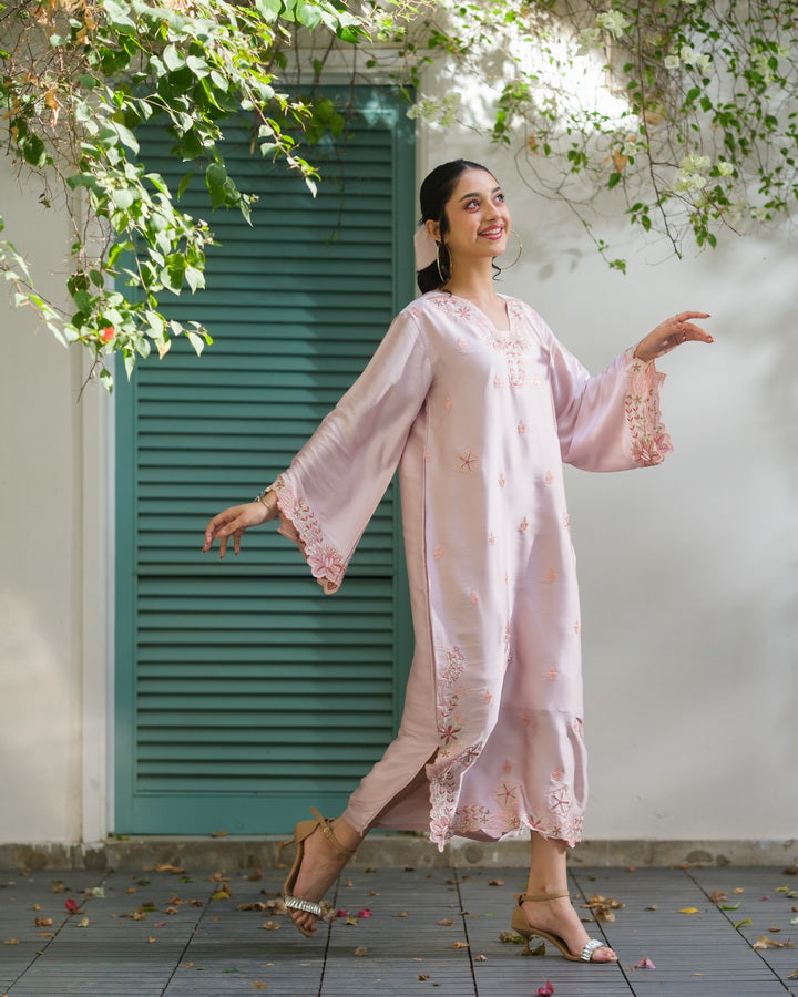 Faye Boxy Vine - 1pc - Embroidered - Charmeuse Silk - Festive - Sprinkles Pakistan