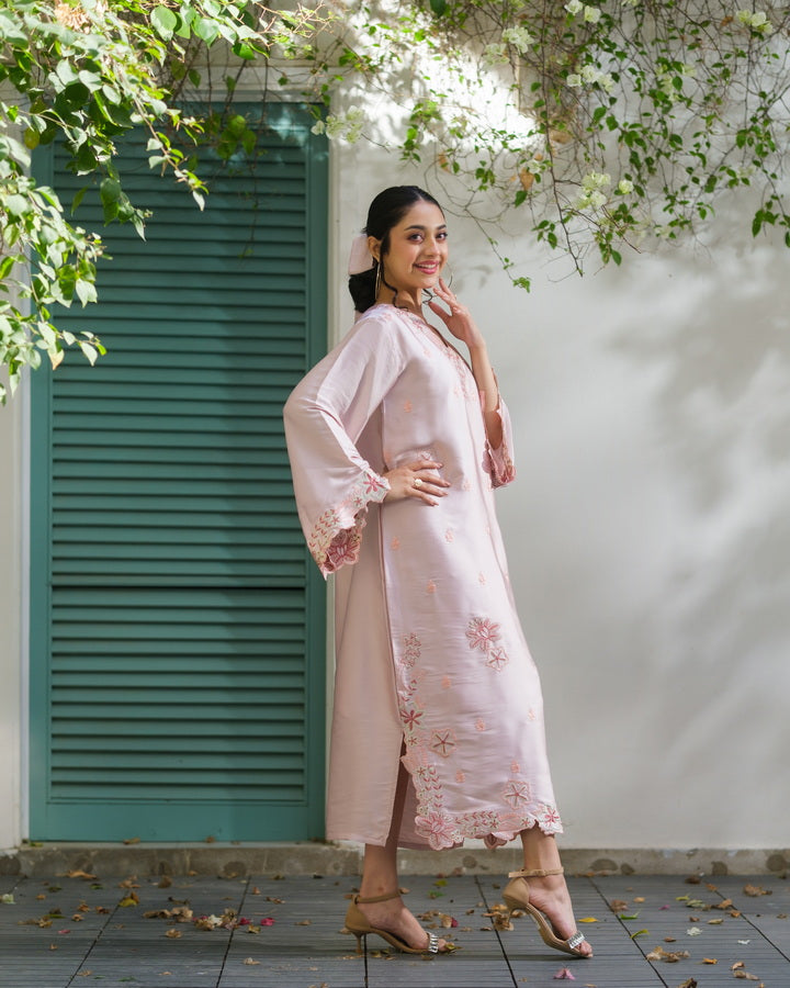 Faye Boxy Vine - 1pc - Embroidered - Charmeuse Silk - Festive - Sprinkles Pakistan
