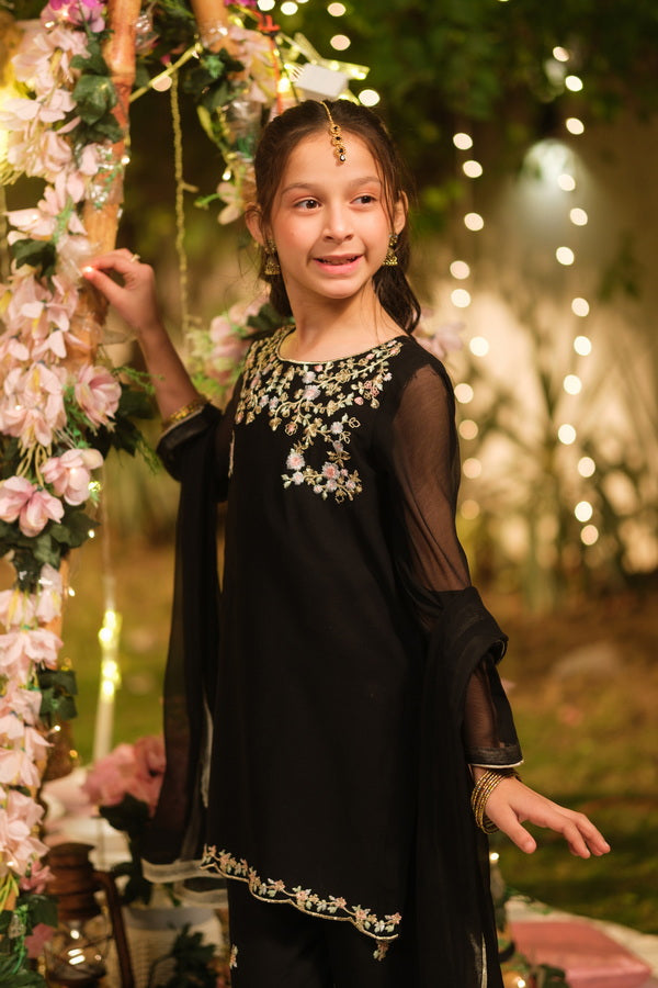 Noor-e-Siyah - 3pcs - Sequence Embroidered Chiffon - Festive - Sprinkles Pakistan