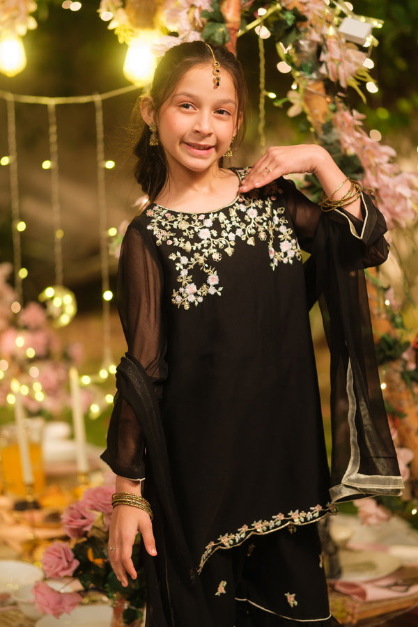 Noor-e-Siyah - 3pcs - Sequence Embroidered Chiffon - Festive - Sprinkles Pakistan