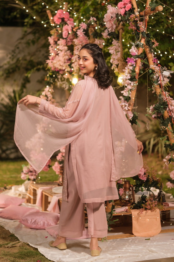 Suhana Zari - 3pcs - Sequence Embroidered Chiffon - Festive - Sprinkles Pakistan