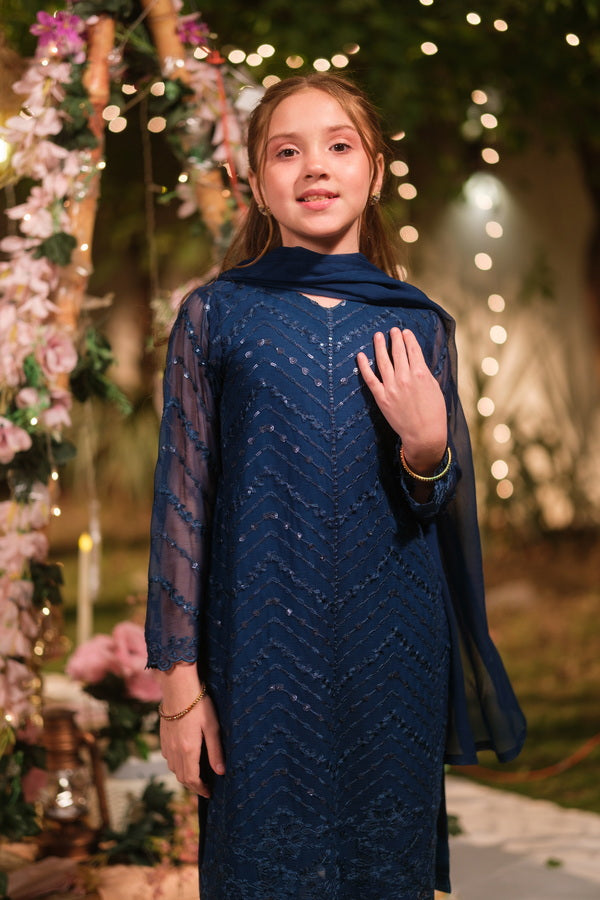 Falak - 3pcs - Sequence Embroidered Chiffon - Festive - Sprinkles Pakistan
