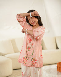 Rosy Charm - 2pcs - Co-ord Set - Poly Cambric - 2pcs-ready-to-wear - Sprinkles Pakistan